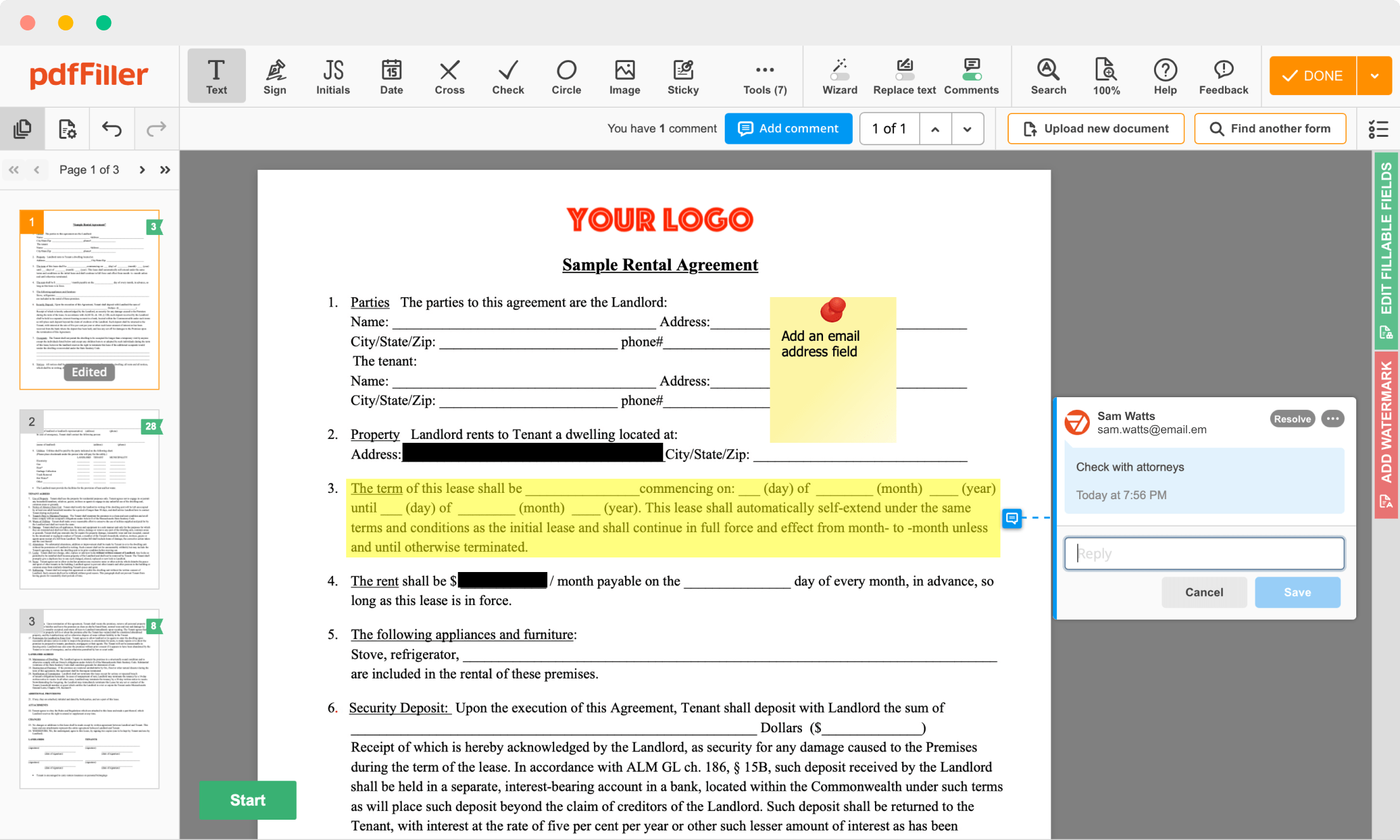Document collaboration tools for Desktop | pdfFiller