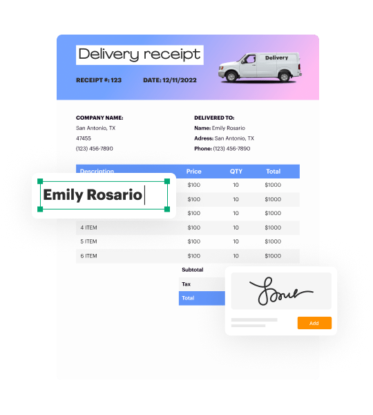 Grocery Receipt creator software with Customizable PDF Templates ...