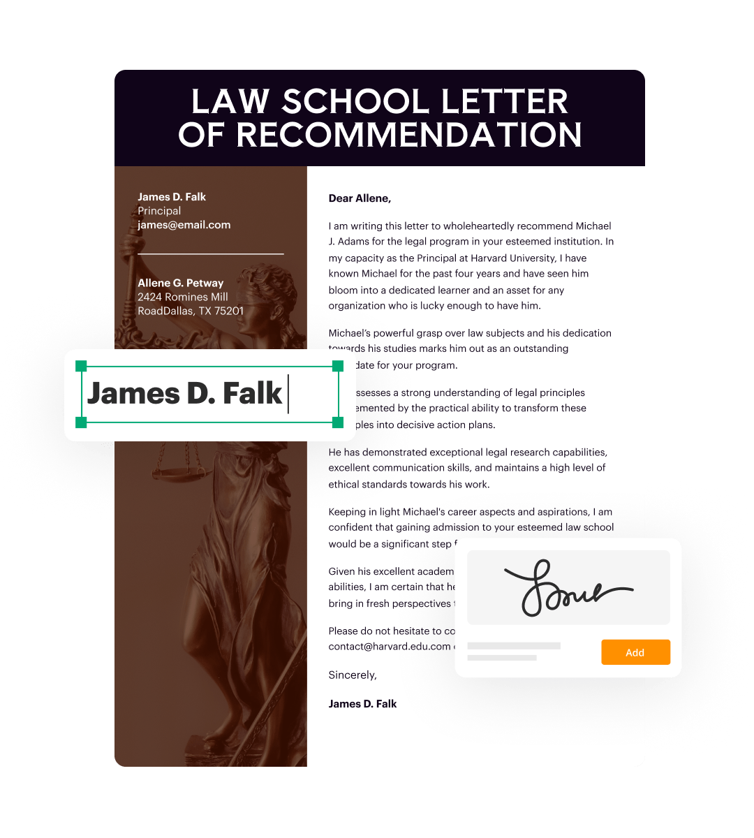 Military Letter of Recommendation Template generator tool with ...