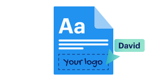 Company logo on documents - decoration