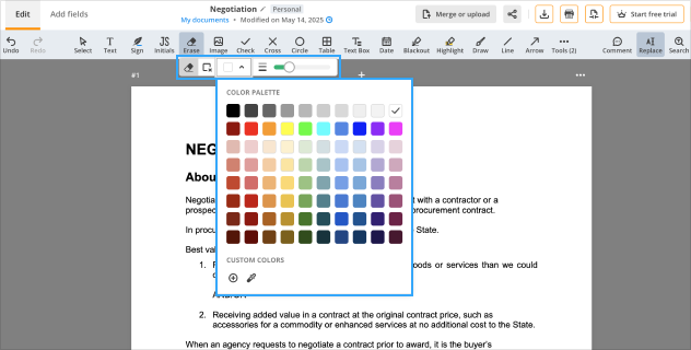 Regular content decoration