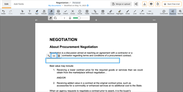 Regular content decoration