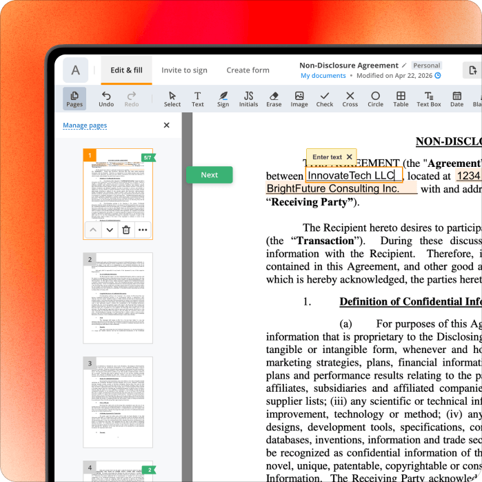 Drag-and-drop editor adding text, checkmarks and dates into the fields of DS-82