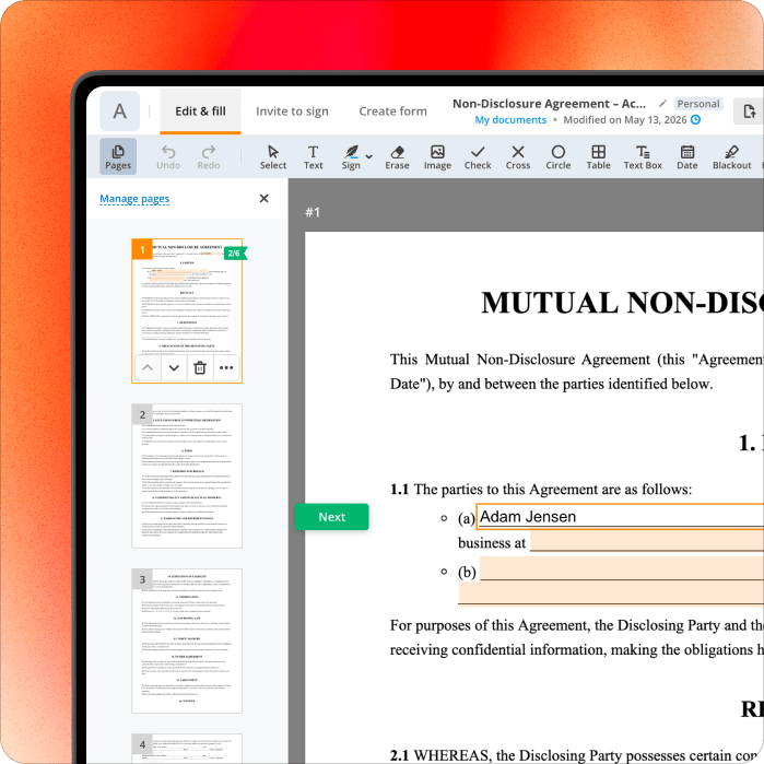 Run OCR and edit your content