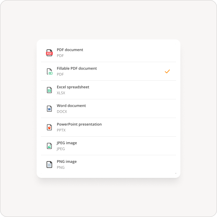 Export &amp; share with ease