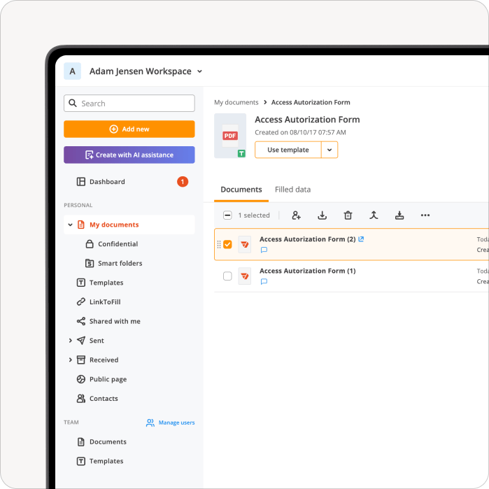 Sign anything, from anywhere